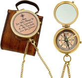 Gifts for Mom from Daughter or Son - Mom's Compass Gold Makeup Mirror - Birthday, Mothers Day, Mother of The Bride, Sentimental & Meaningful Gifts Ideas for Mother, Pocket Hand Mirror